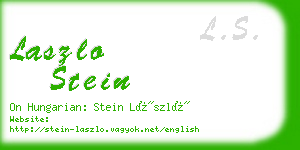 laszlo stein business card